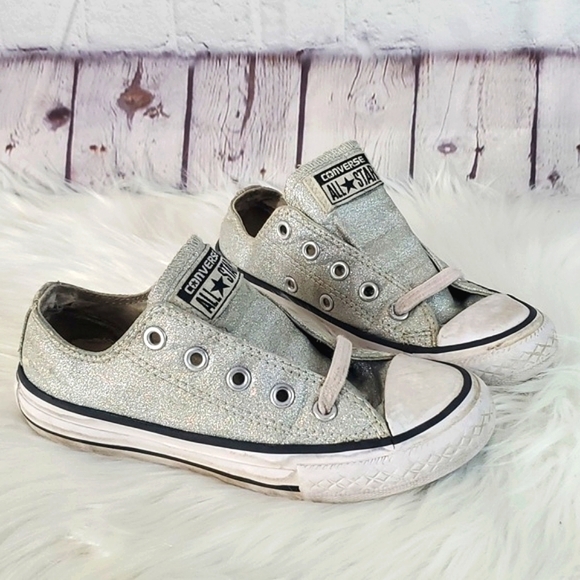 Converse Other - Converse All-Star Chuck Taylor Low Top   Classic Sparkle Glitter Sneakers Sz 12